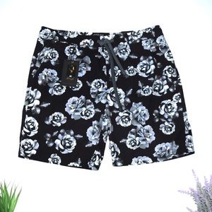 Cactus Man Ricky Singh  floral print black and white  shorts size XL (36)